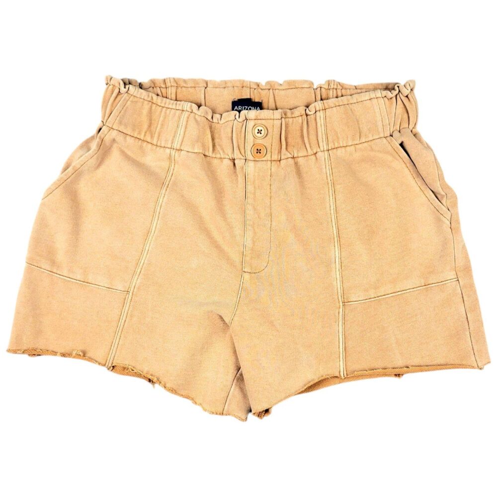 Women's XL Arizona Tan Cut-Off Shorts Stretchy Cotton Blend with Comfy Waistband